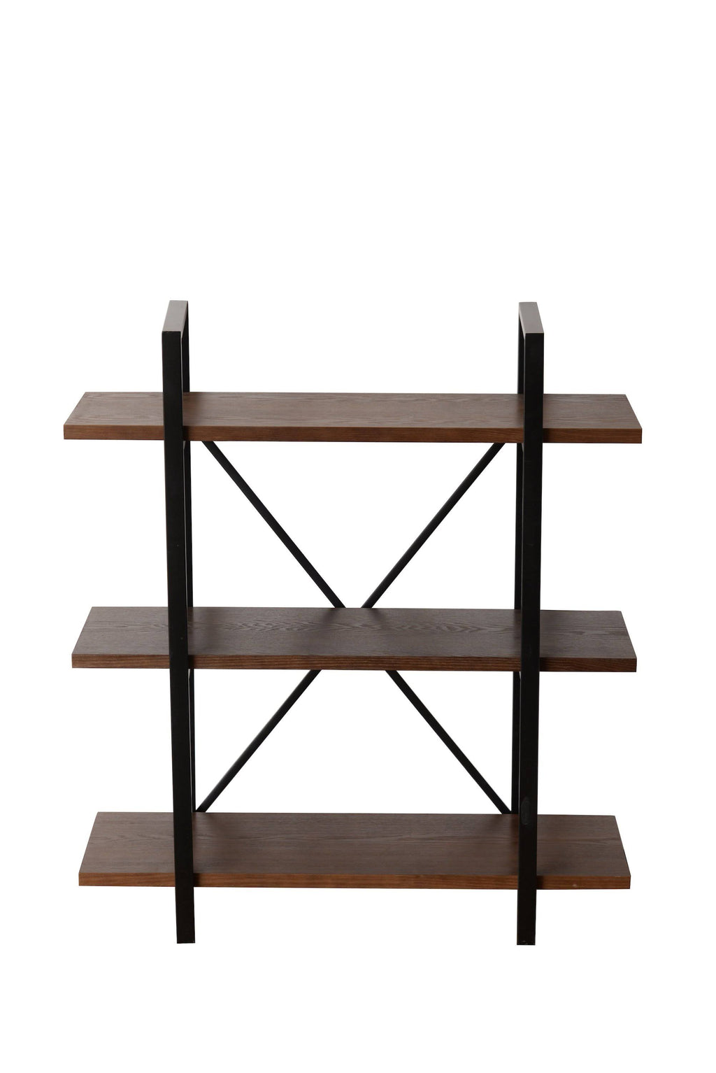 Walnut Brown 3 Shelf Etagere Bookcase B928
