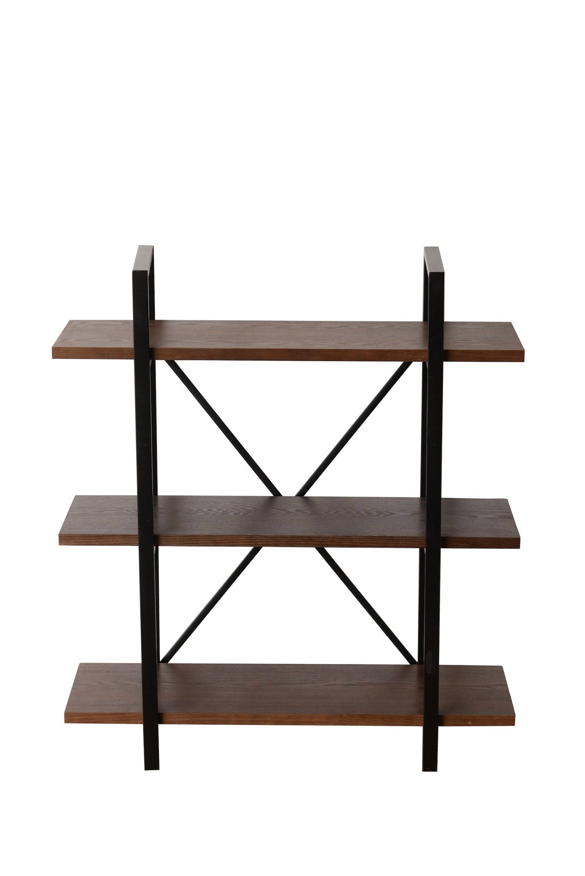 Walnut Brown 3 Shelf Etagere Bookcase B928