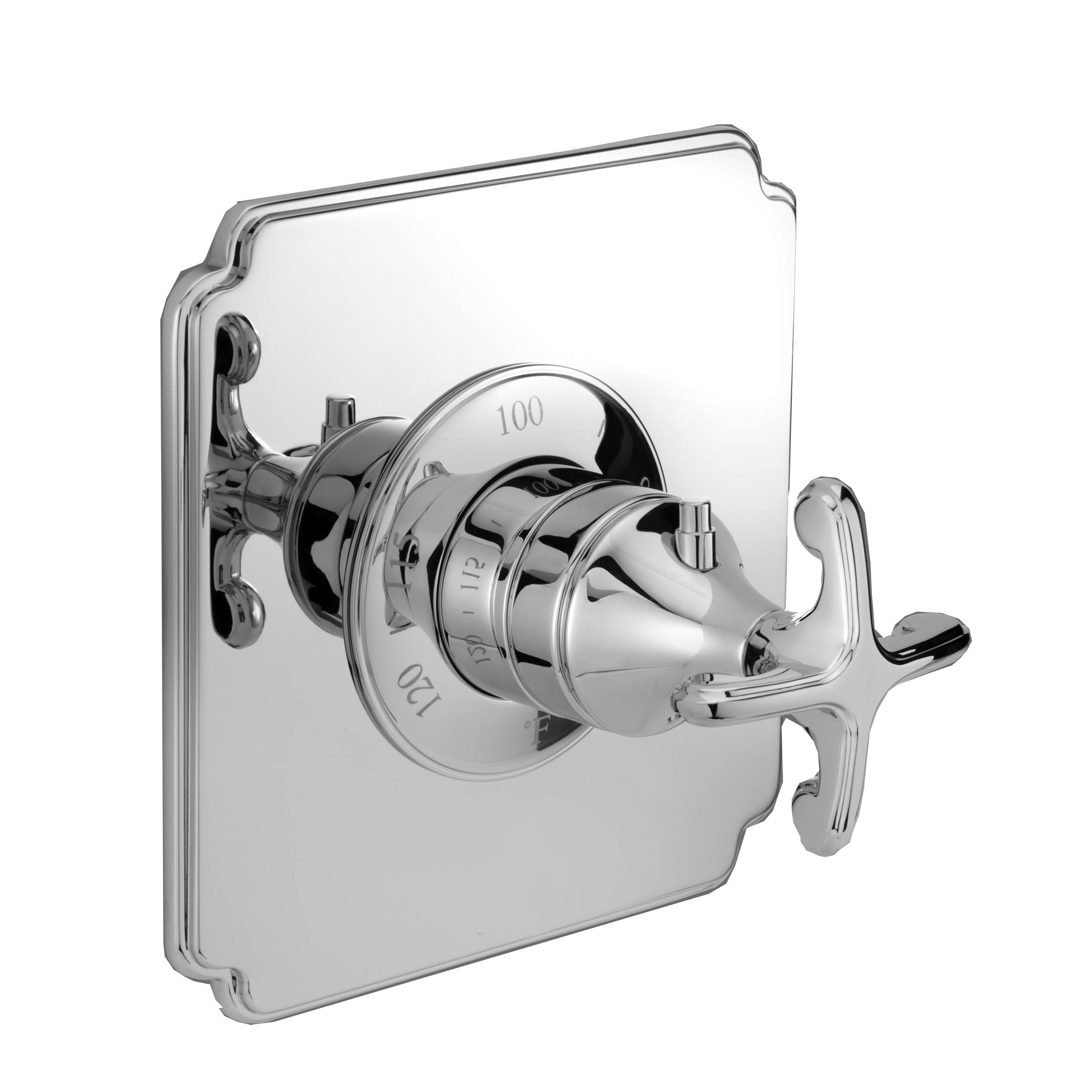 Satin Bronze Thermostatic Trim Plate with Handle U3659