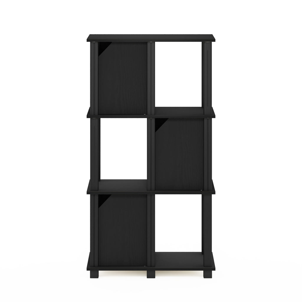Black Oak 4-Tier Storage Shelf with 3 Doors B894112