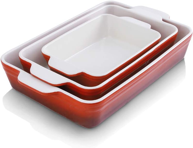 3-Piece Gradient Blue Ceramic Bakeware Set T66874