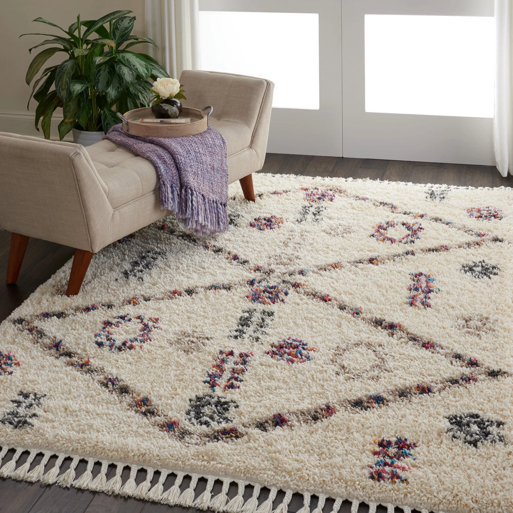Ivory Shag Area Rug L22757