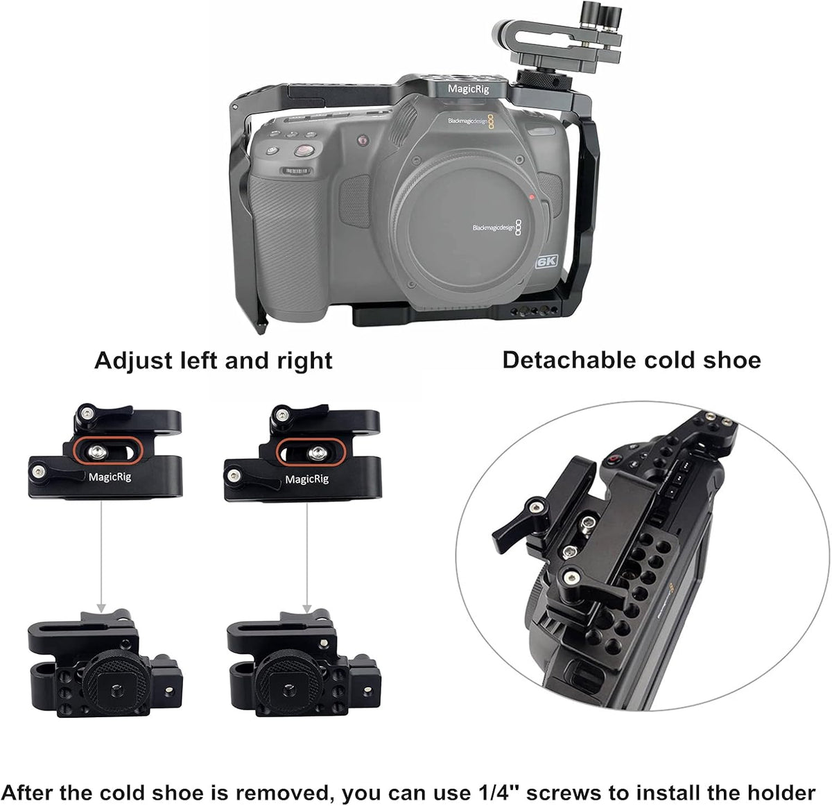 BMPCC 6K Pro Cage with T5 SSD Mount J6700