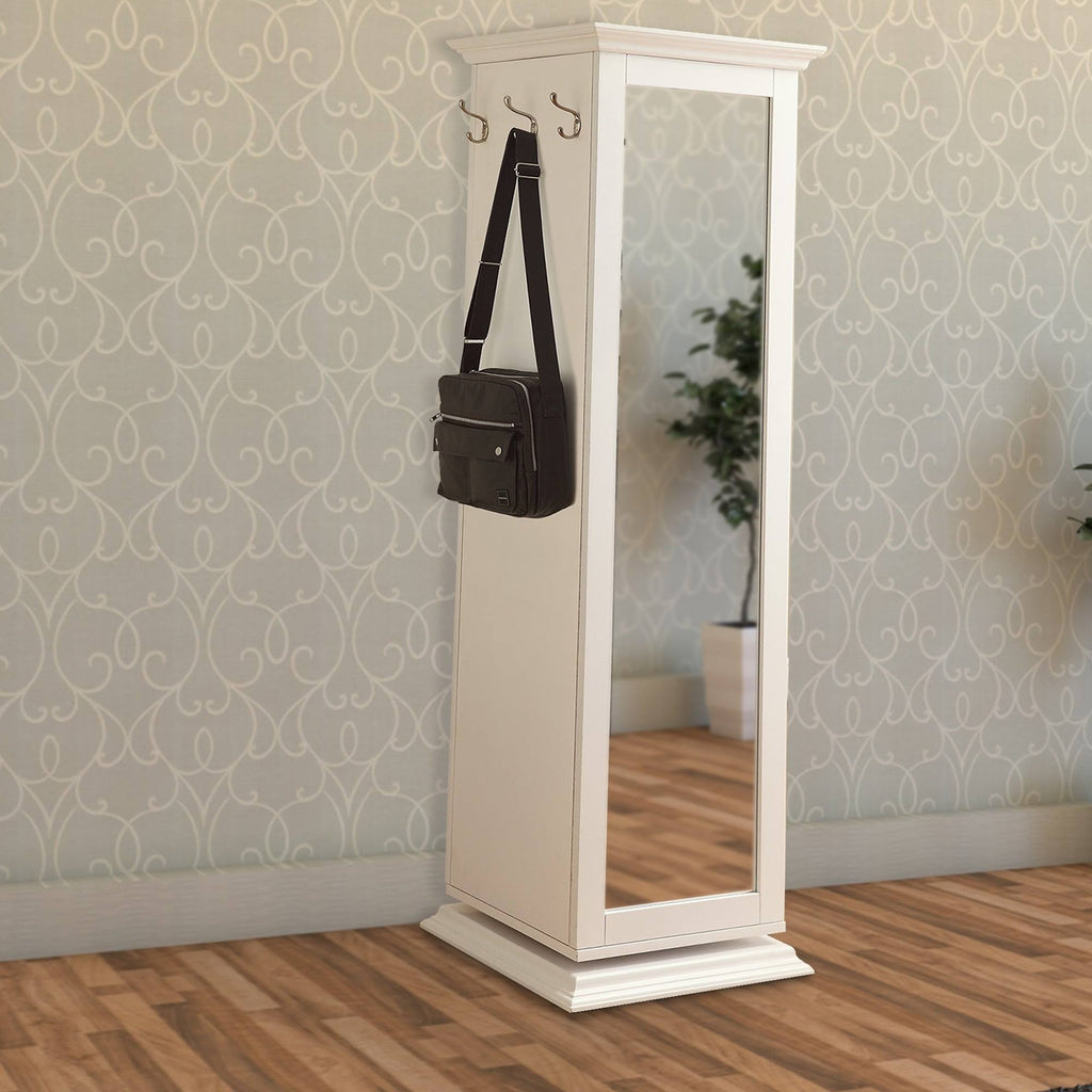 White Metal Accent Cabinet W161
