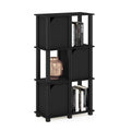Black Oak 4-Tier Storage Shelf with 3 Doors B894112