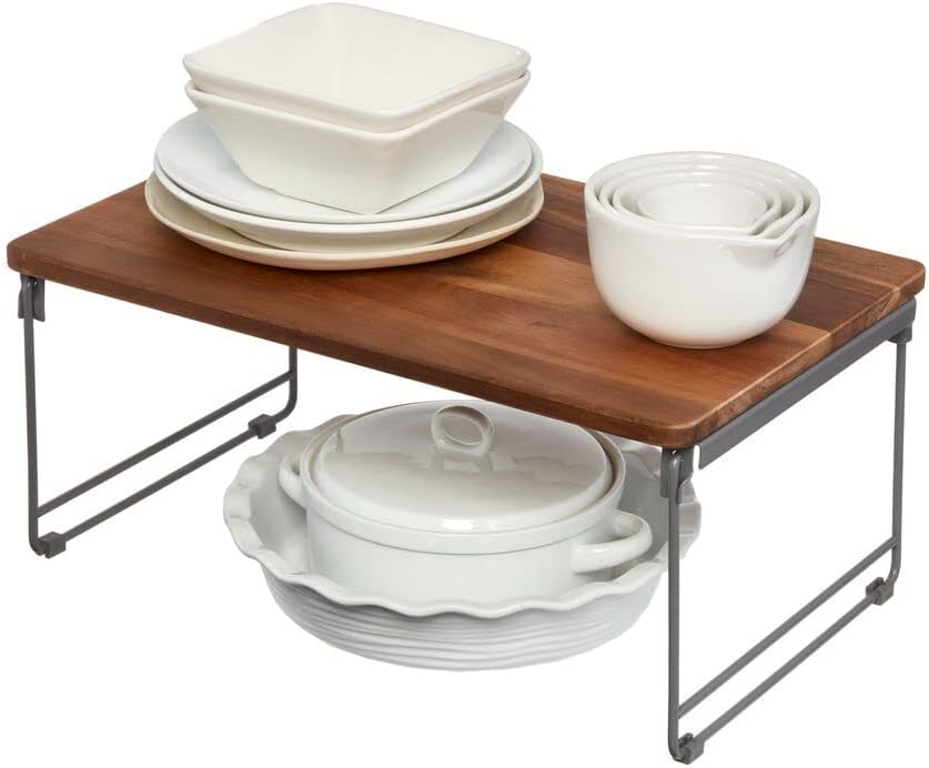 Acacia Wood and Wire Serving Tray, 14.5 x 7.5 x 3.2 R454