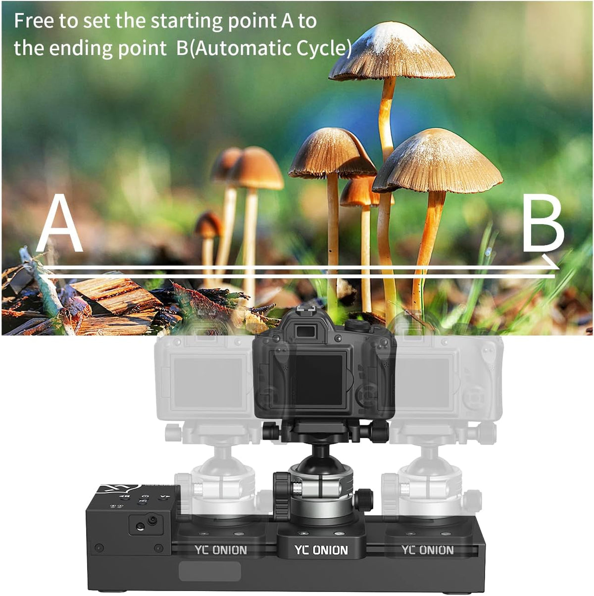 Motorized Mini Camera Slider 10.5/26.8cm Aluminum Alloy U57606