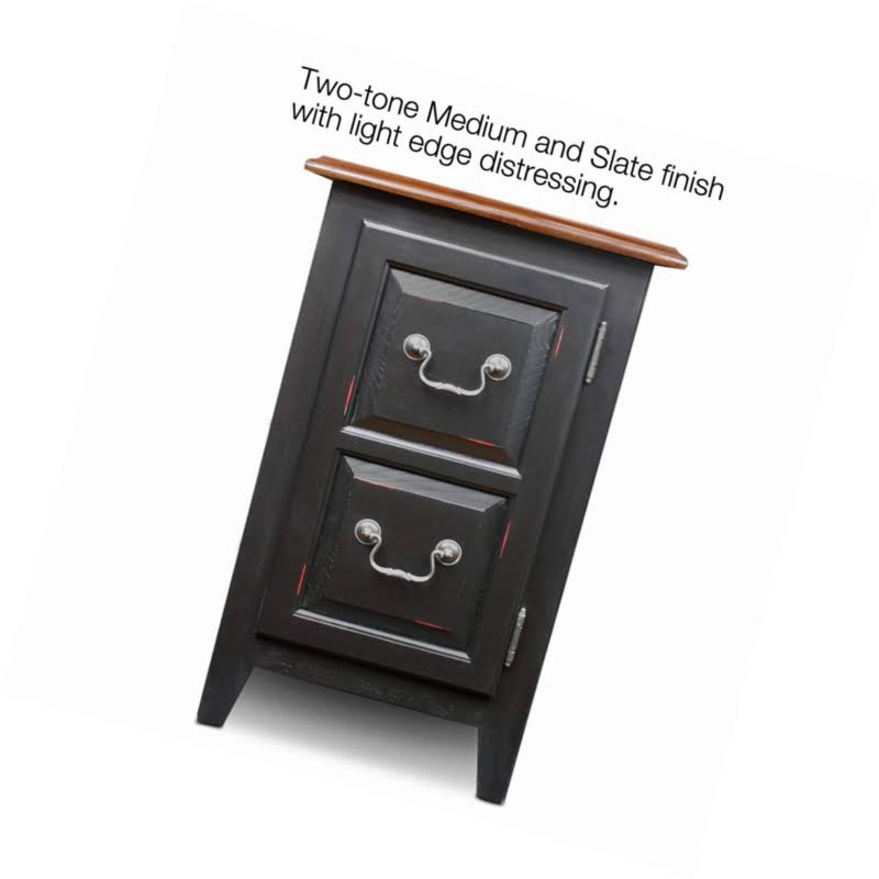 Slate Black Shaker Cabinet End Table T9492
