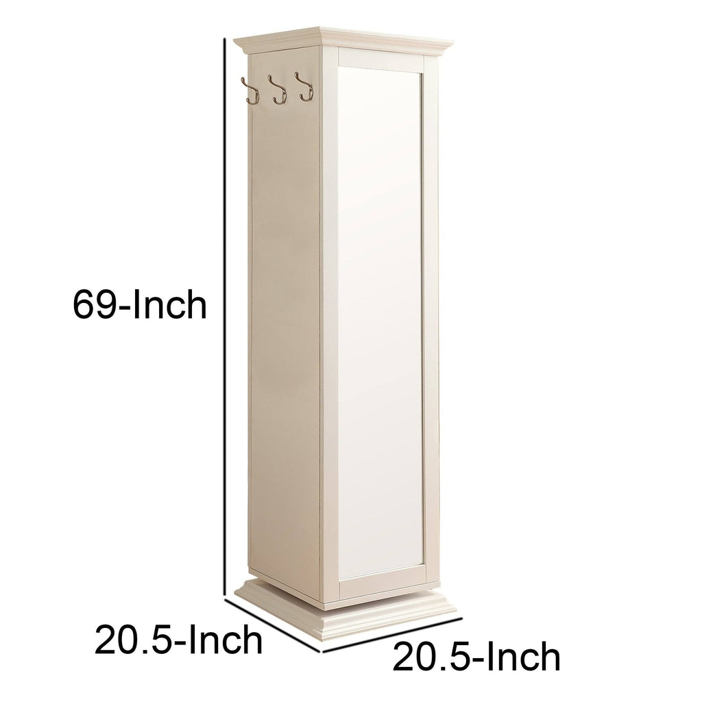 White Metal Accent Cabinet W161