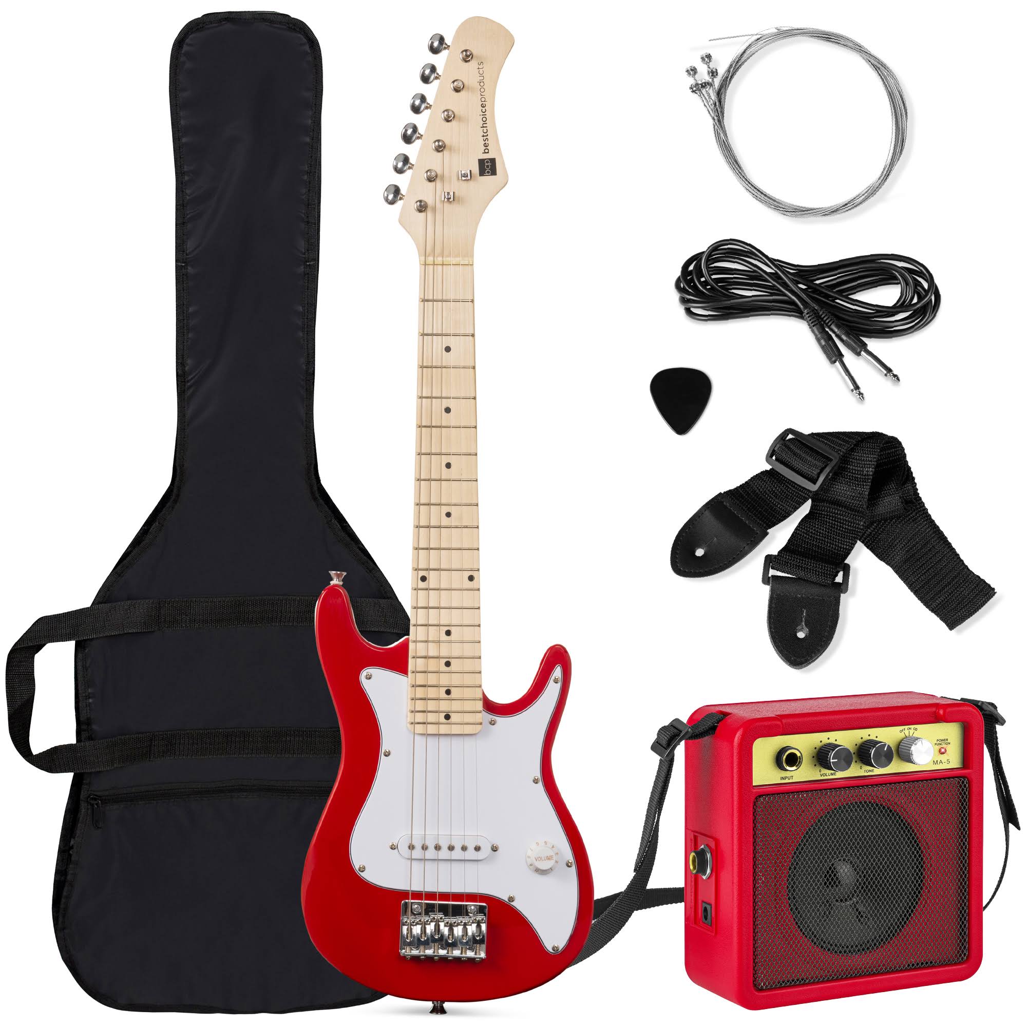 Red Kids Electric Guitar Starter Kit with 5W Amplifier T98596