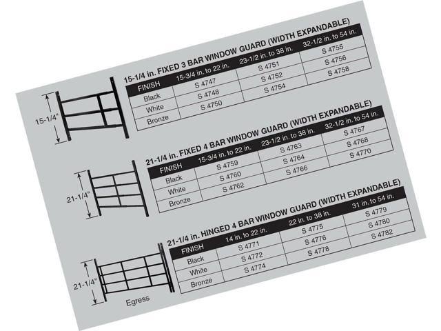 Fixed Adjustable Child Safety Window Guard V791529
