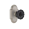 Satin Nickel Crystal Glass Door Knob P673126