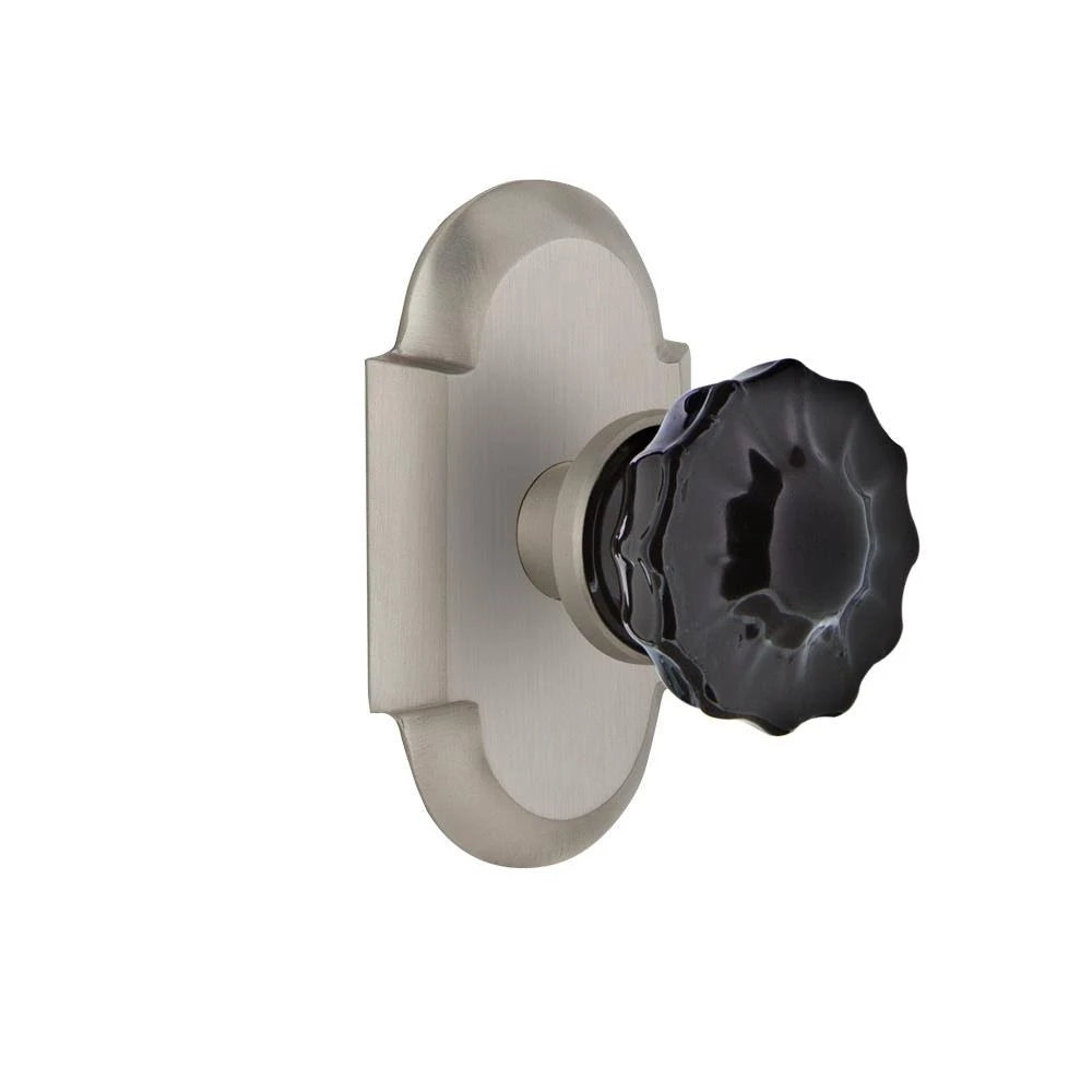 Satin Nickel Crystal Glass Door Knob P673126