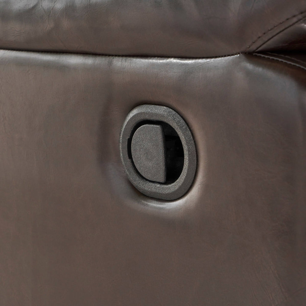 Faux Leather Swivel Gliding Recliner B413