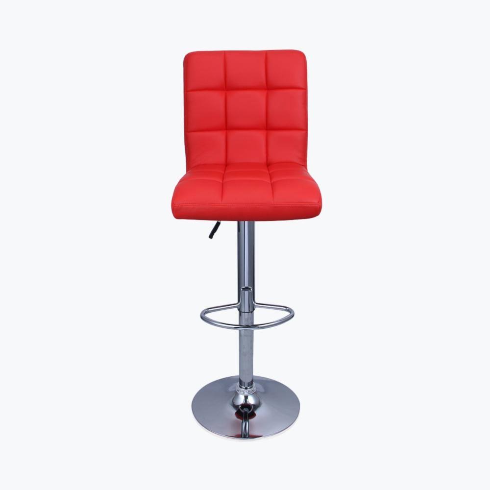 Black Leather Swivel Bar Stool, Set of 2 K3389