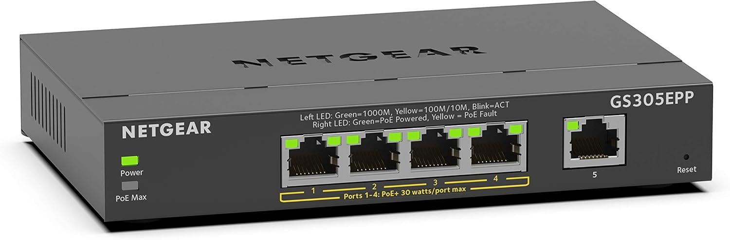 16-Port PoE Gigabit Ethernet Plus Switch with 15 x PoE+ @ 231W, 1 x 1G SFP Port V353