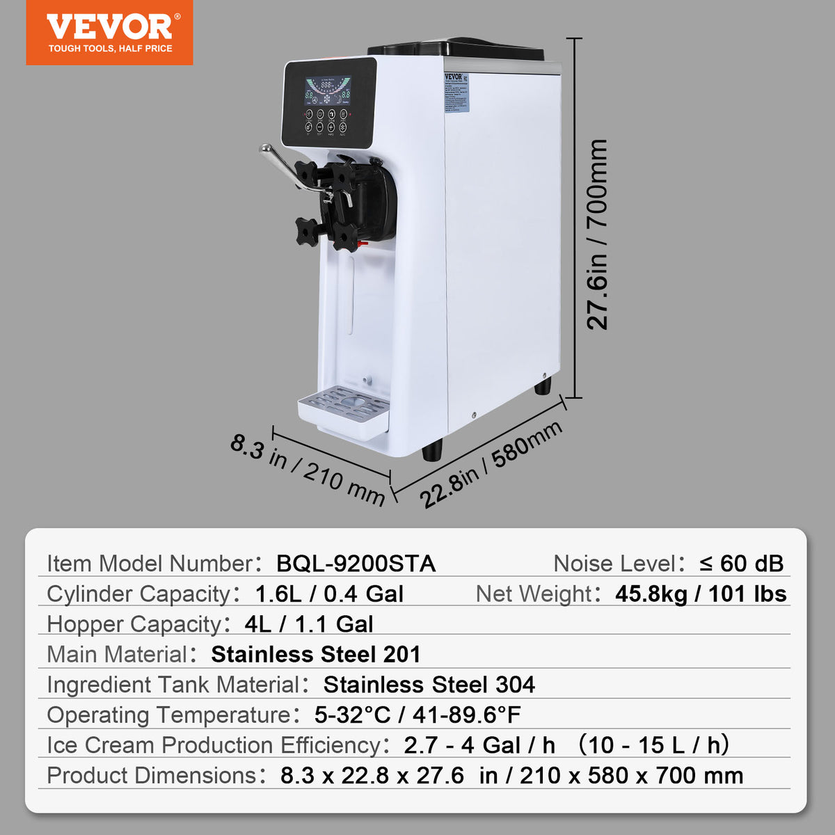 10L/H Soft Serve Ice Cream Machine J651