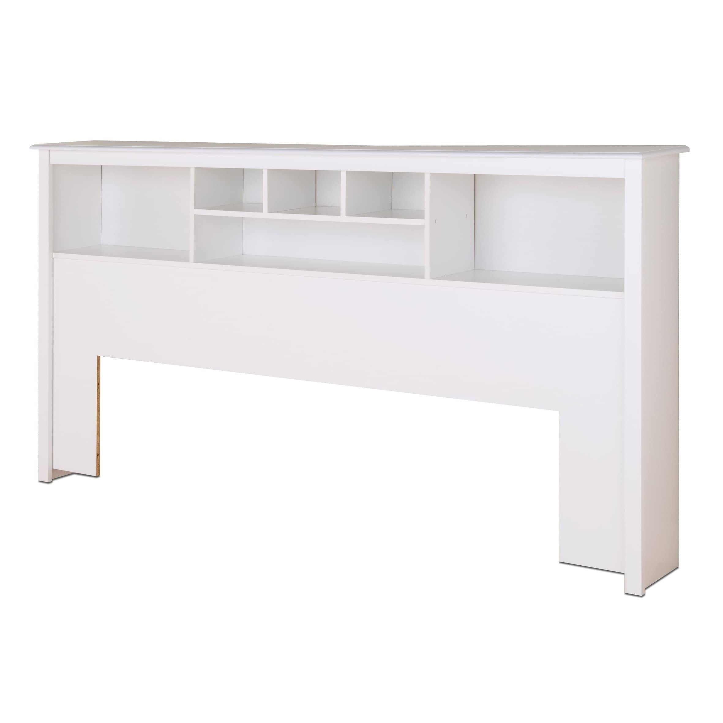 King Size Bookcase Headboard, White A319