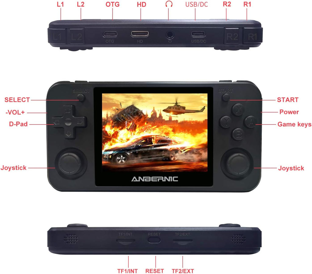 Handheld Game Console with 3.5 Inch HD Screen (Black) U61138