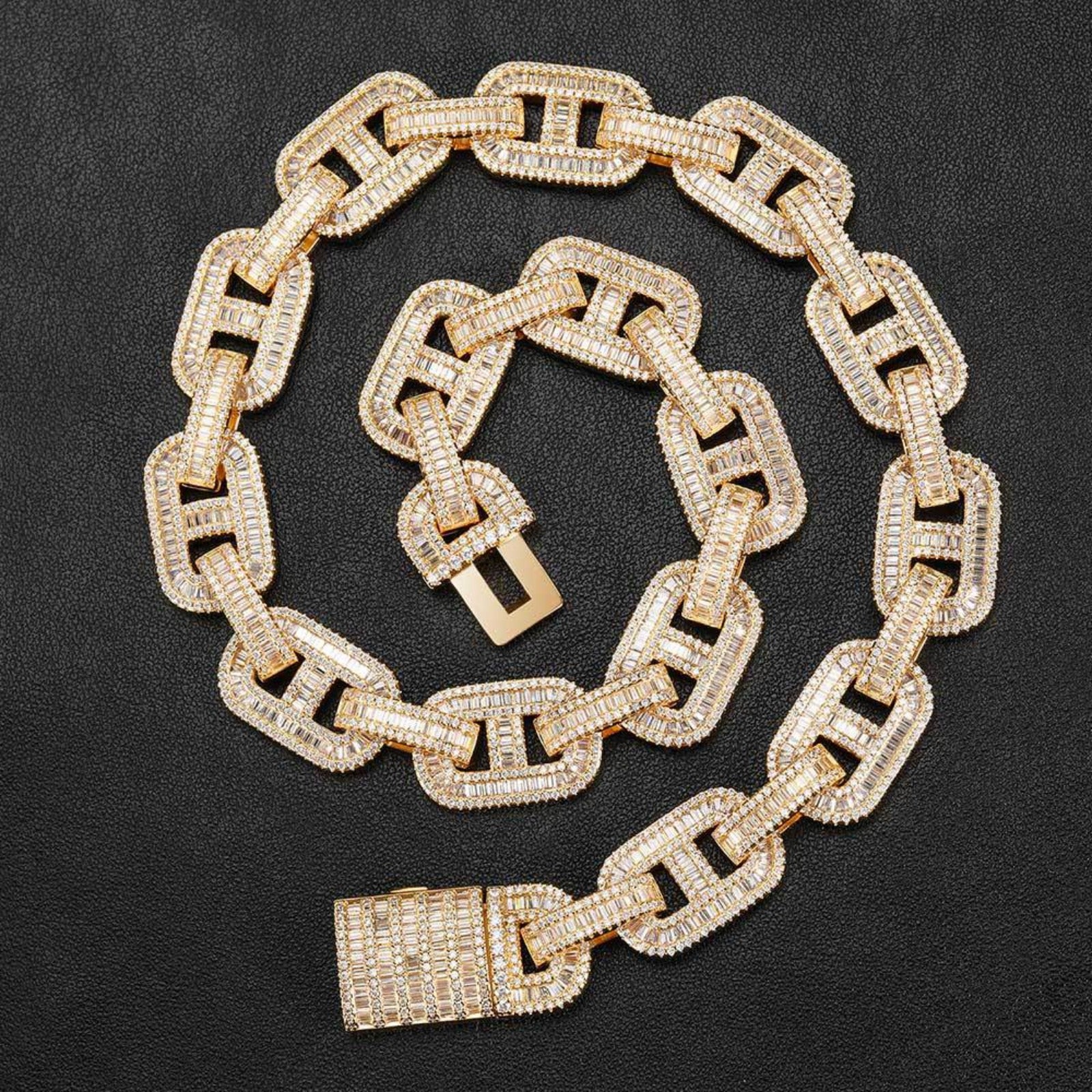 15mm Iced Out Cuban Link Chain Necklace, 16-24 Inch R87900