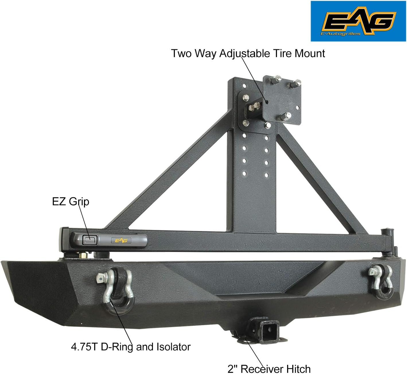 Rear Bumper with Secure Lock Tire Carrier Y4097