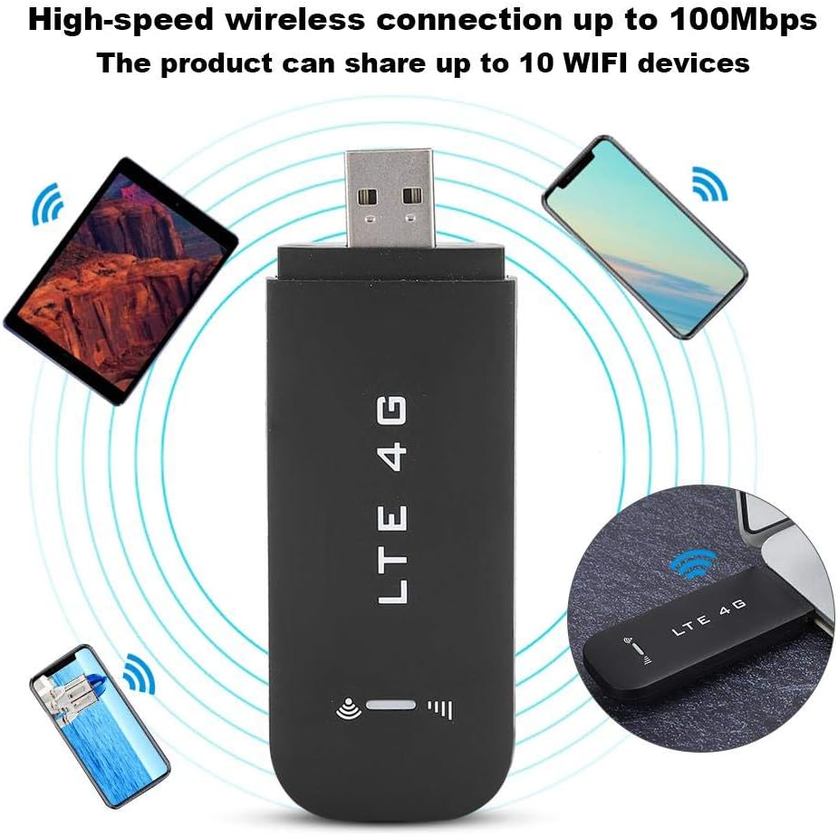 4G LTE USB Modem WiFi Router 100Mbps 802.11b/g/n Pack of 2 W13405