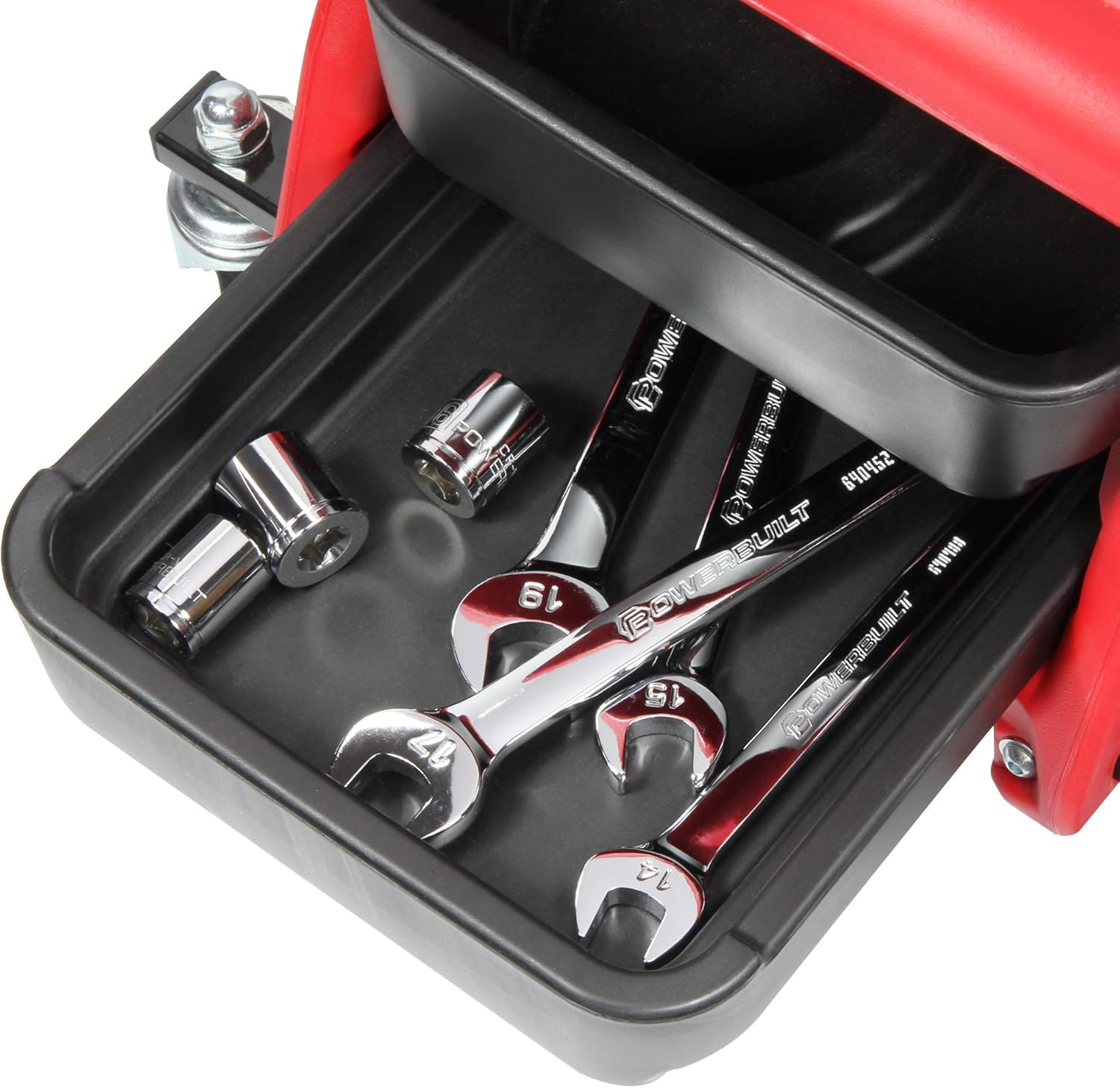 Compact Rolling Seat with Storage Trays U7730