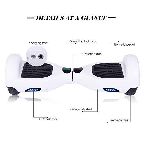 6.5x22 Two-Wheel Self Balancing Hoverboard with LED Light R466174