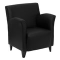 Black LeatherSoft Lounge Chair with Flared Arms P2728