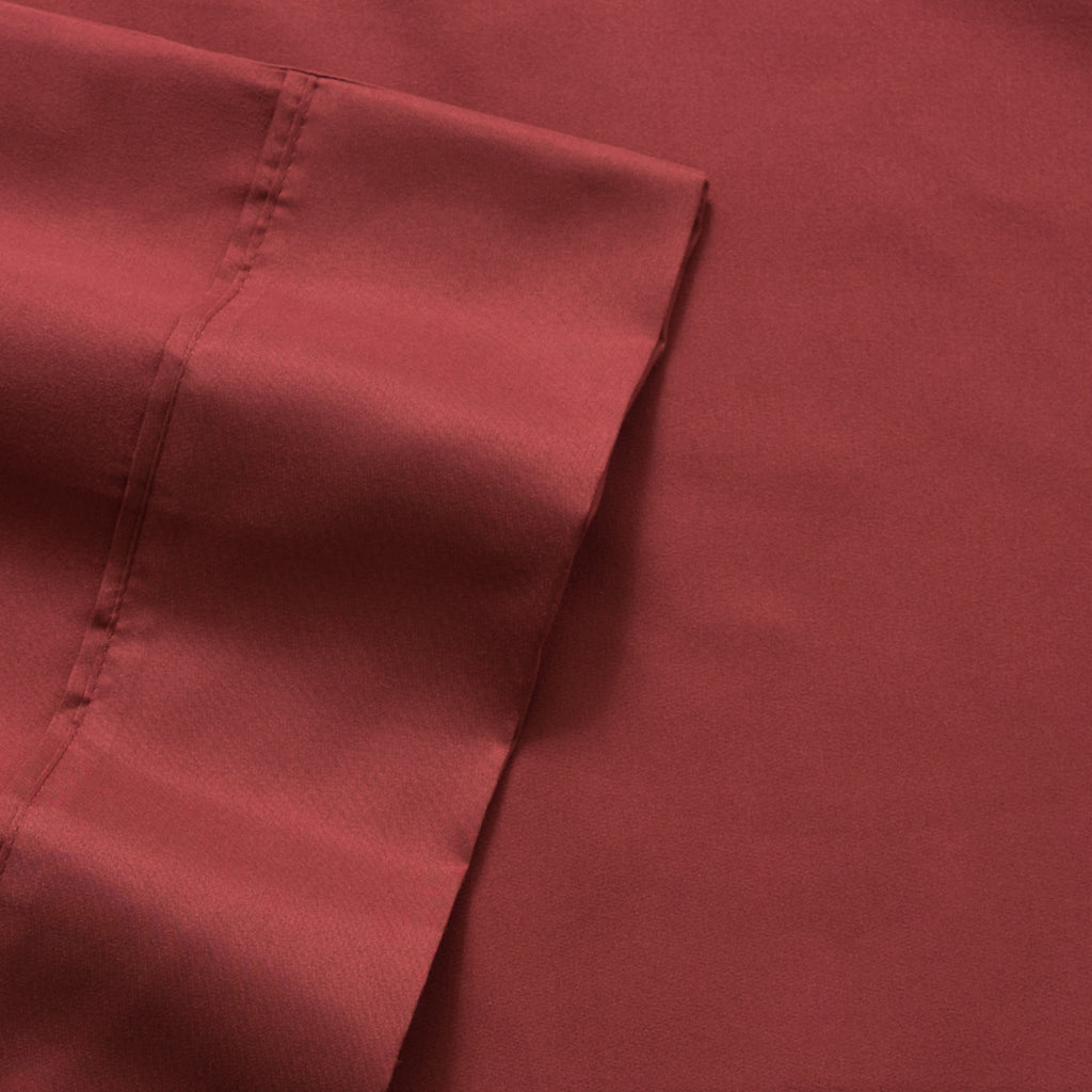 5 Piece Down Alternative Comforter & Sheet Set, Twin Extra-Long, Burgundy M443