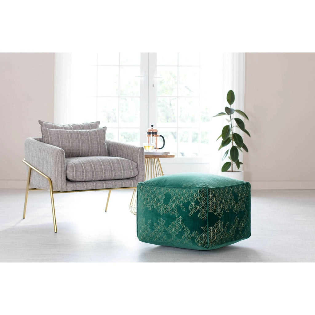 Emerald Square Pouf K523