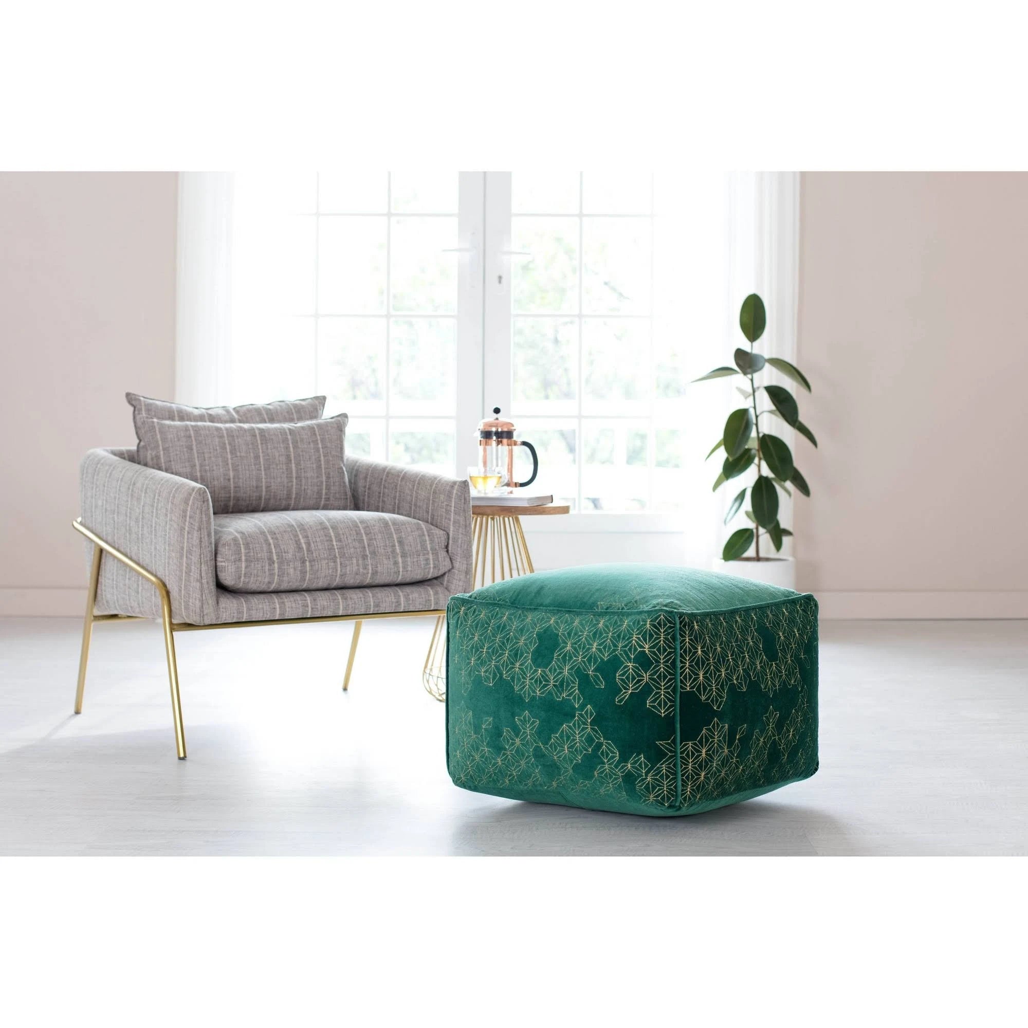 Emerald Square Pouf K523