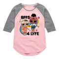 Toddler & Youth Girls Raglan Graphic T-Shirt J315