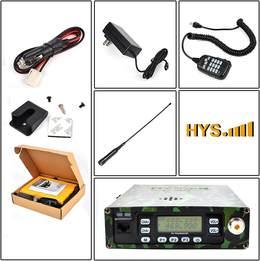 Camouflage Mobile Radio Ham Transceiver with Tri Band Telescopic Antenna H6343