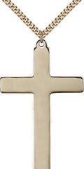 Extra Large 14kt Gold Filled Choir Cross Pendant with 24" chain F885120