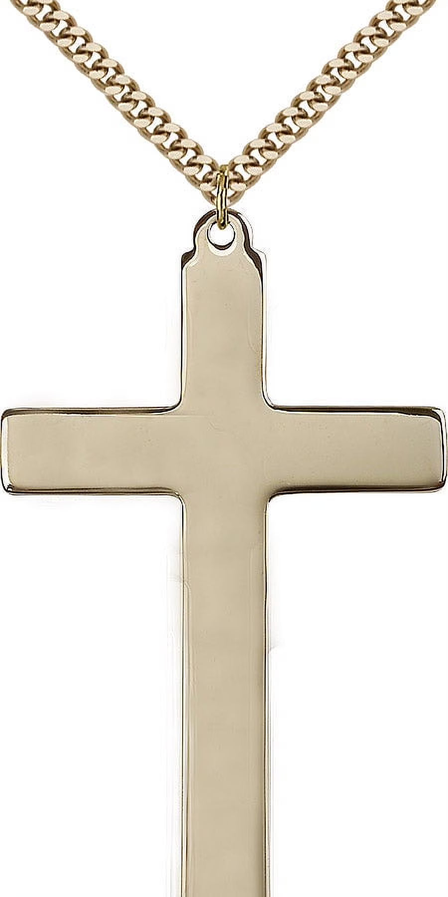 Extra Large 14kt Gold Filled Choir Cross Pendant with 24" chain F885120