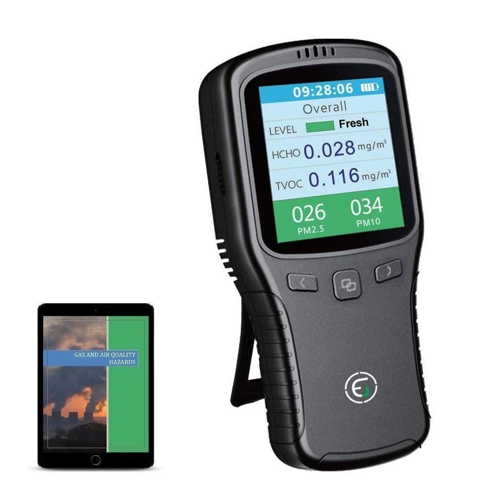 PM2.5/PM10/PM1.0 Formaldehyde Detector, Temperature & Humidity Meter, TVOC Sensor D664810
