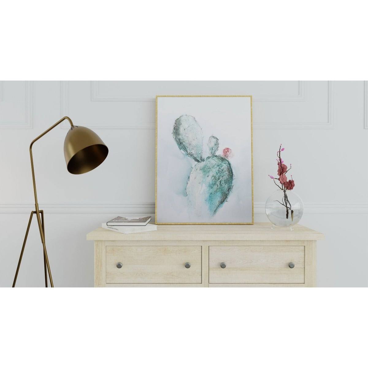 Coral Cactus Hand Painted Giclee N399316