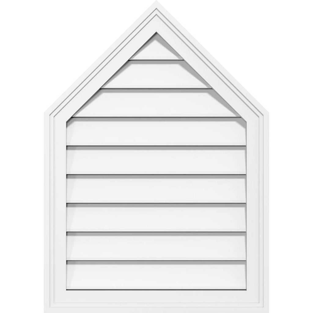 Peaked Top Surface Mount PVC Gable Vent N59296