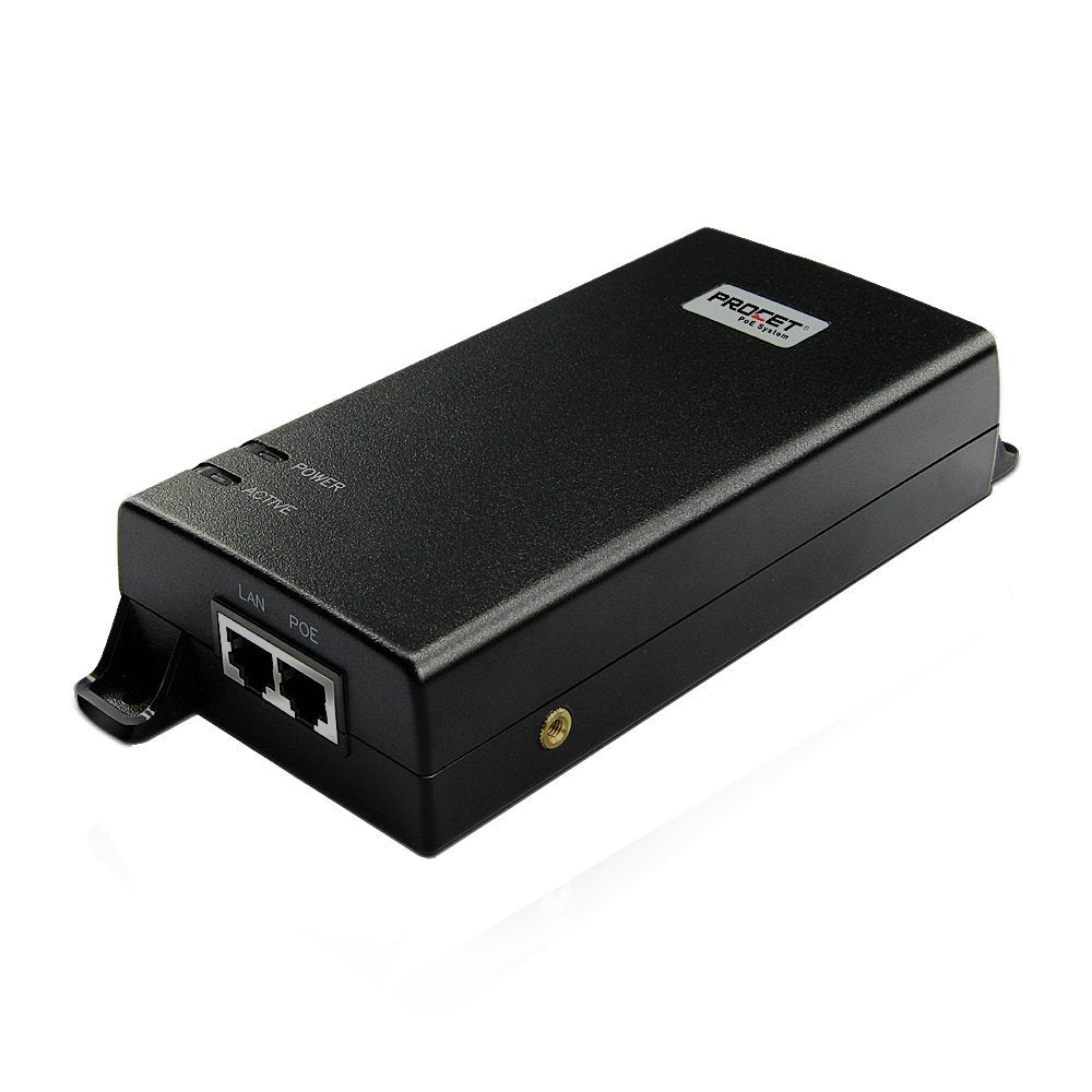 Single Port Gigabit Power Over Ethernet Active PoE Injector 60W 55V W3236
