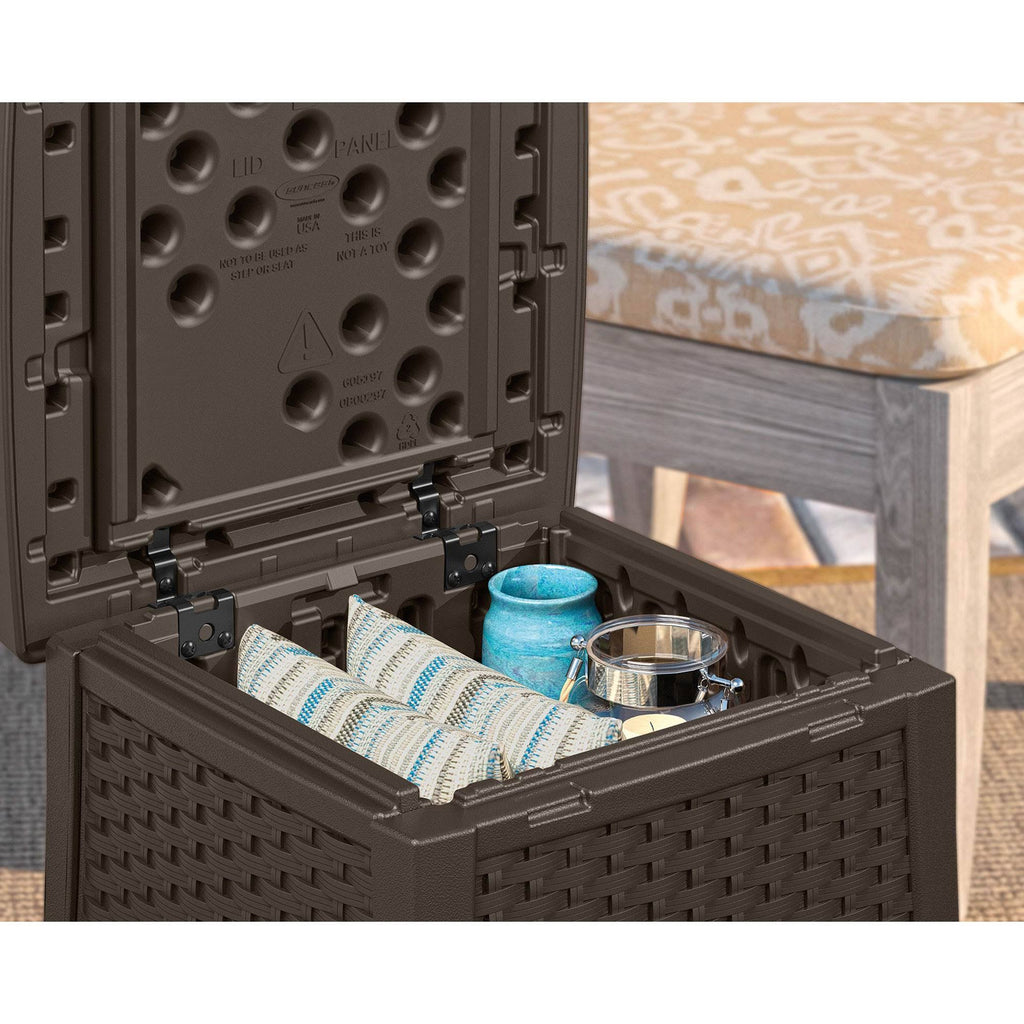 Resin Patio Storage End Table V5198