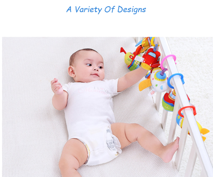 Hand Bell Rattle Toys Baby Bed Stroller Hanging Toys M1824