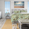 Twin Coastal Bedding Set with Duvet Cover and Sham S9485