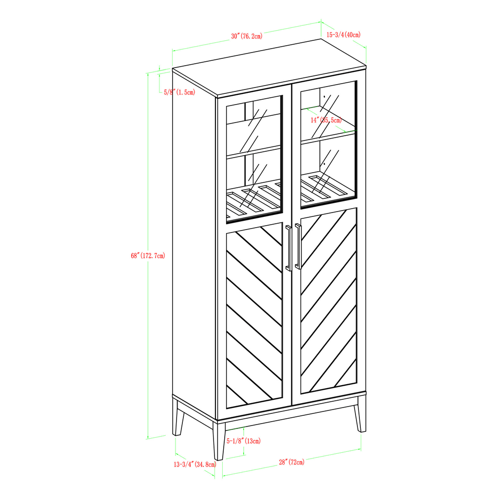 Dark Walnut Storage Cabinet S48127