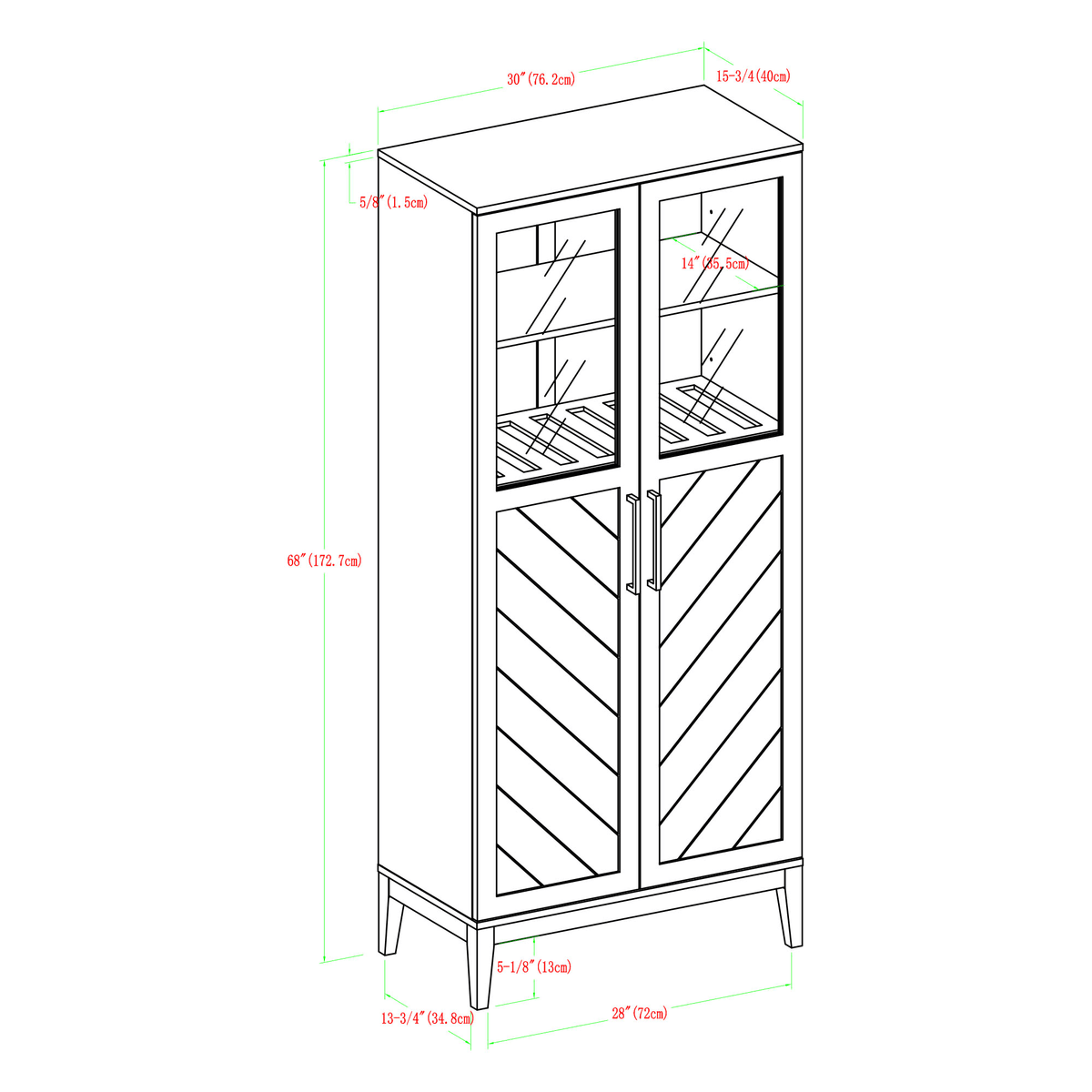 Dark Walnut Storage Cabinet S48127