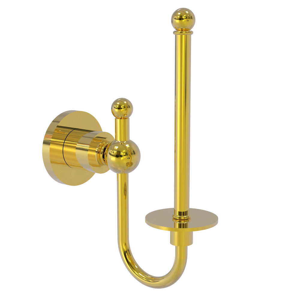 Polished Brass Upright Toilet Tissue Holder Y729