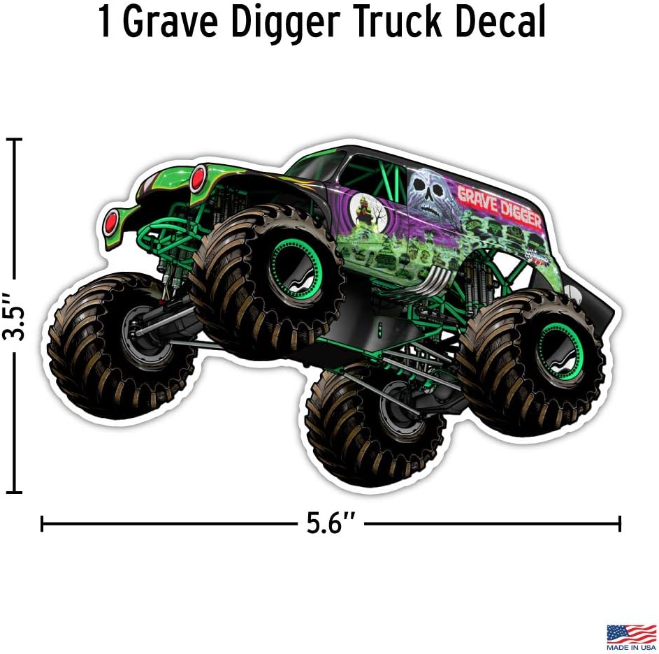 Set of 2 Vinyl Monster Truck Decals F31911