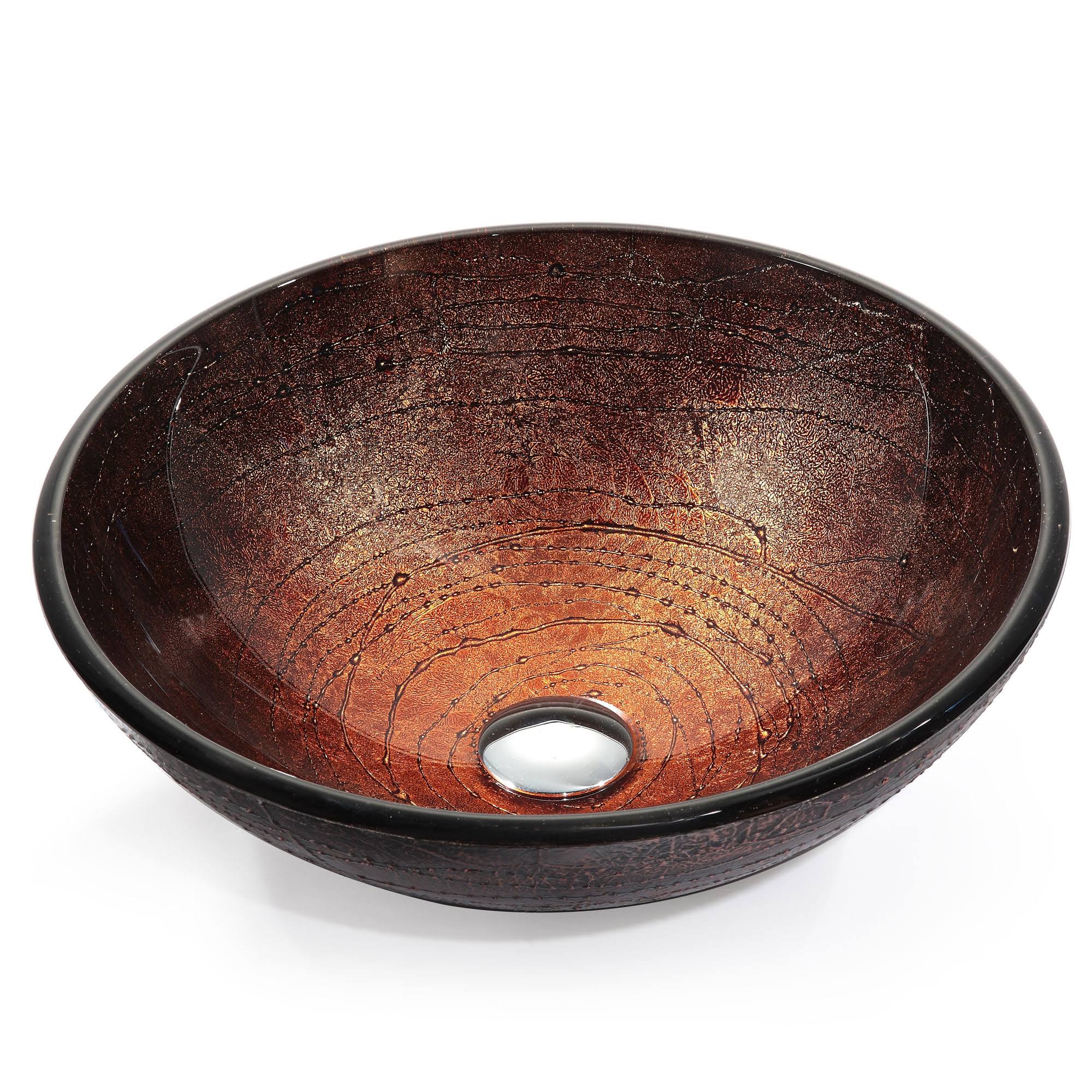 Oil Rubbed Bronze Circular Vessel Bathroom Sink K8043