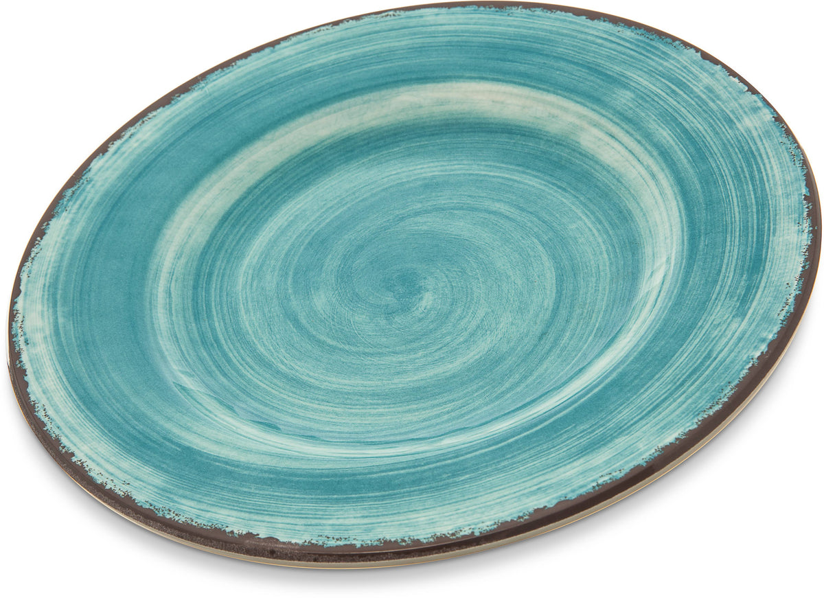 Aqua Round Melamine Salad Plate - 12/Case S4815