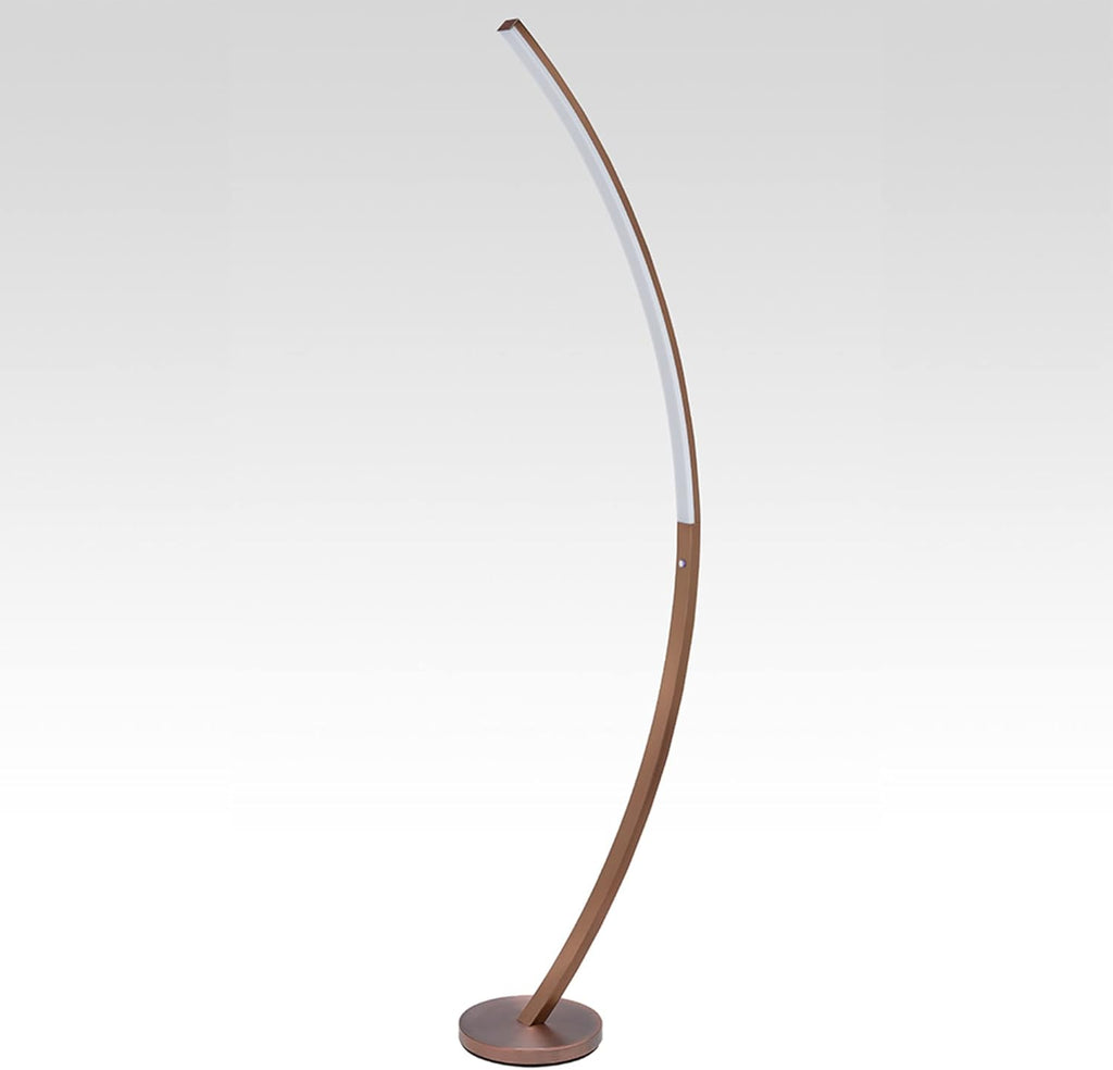 Silver Mid-Century Modern Touch Arc LED Floor Lamp D55693